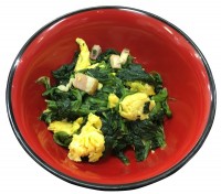 福井県福井市飯塚町の宅配弁当サービス デリカマート:ほうれん草のベーコンいため(100g)